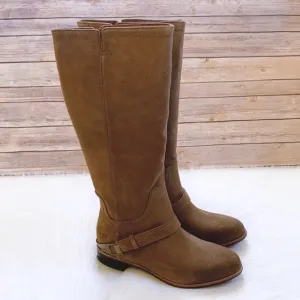 UGG Channing Chestnut Suede Riding Boots