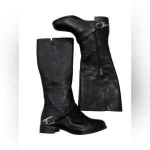 UGG Channing II Riding Black Leather Boots 6