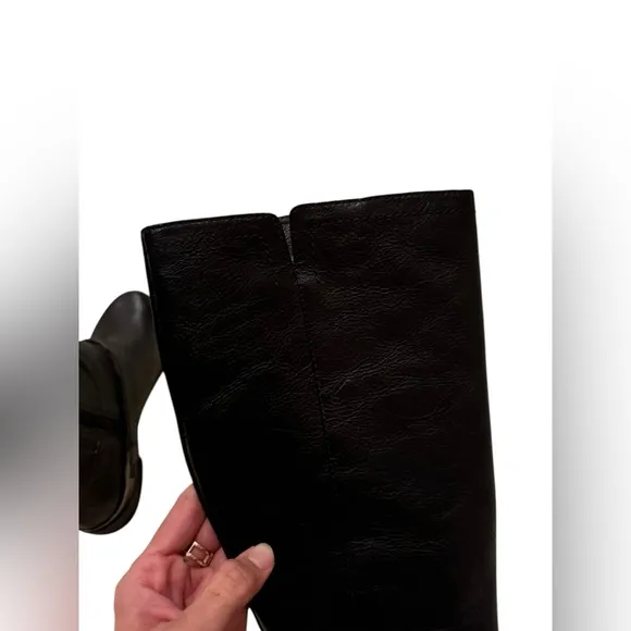 UGG Channing II Riding Black Leather Boots 6