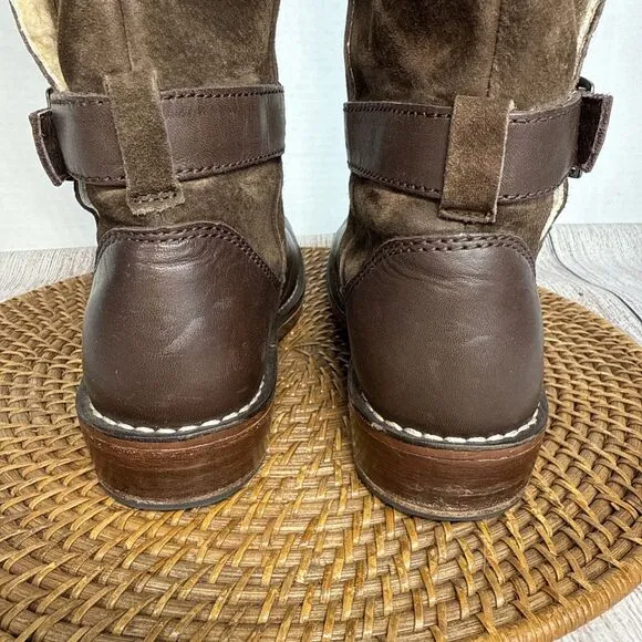 UGG Dunwich Women's Brown Suede Leather Knee High Riding Boots Size 6.5