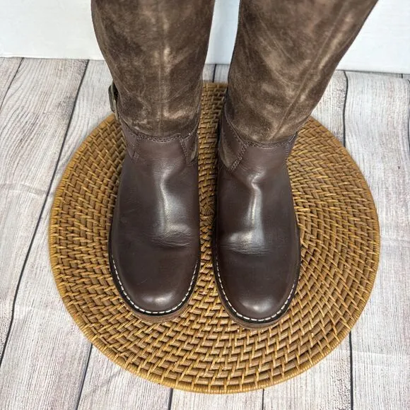 UGG Dunwich Women's Brown Suede Leather Knee High Riding Boots Size 6.5