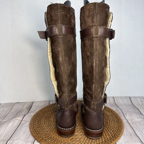 UGG Dunwich Women's Brown Suede Leather Knee High Riding Boots Size 6.5