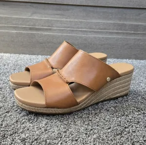 UGG Eirene Sandals Leather Wedge Espadrille NEW size 9
