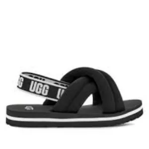 UGG Everlee K Black Nylon Strap Sandals
