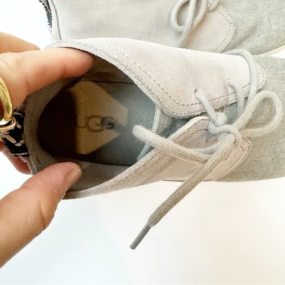 UGG | Freamon Capra Chukka Boot in Seal Gray Hyperweave Suede Leather Canvas