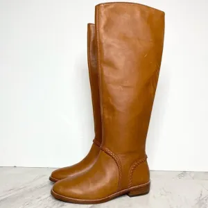 UGG Gracen Whipstitch Brown Leather Riding Boot 5 1/2