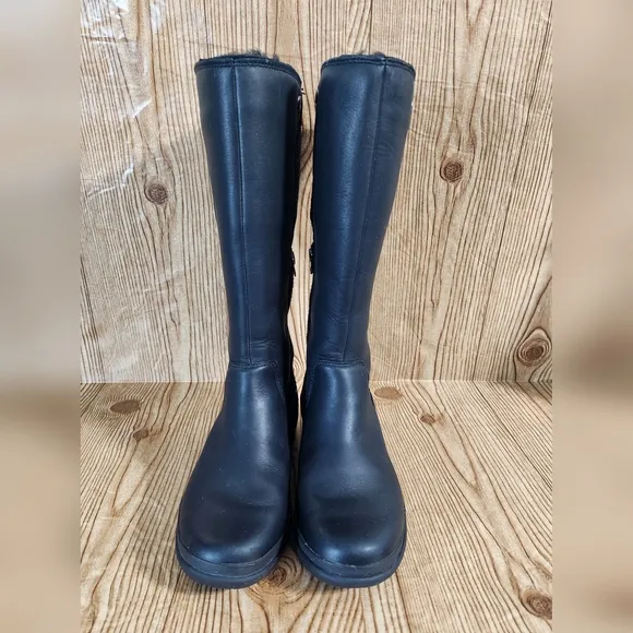 UGG Janina‎ Waterproof Leather Paneled Tall Riding Calf Boots Size 5