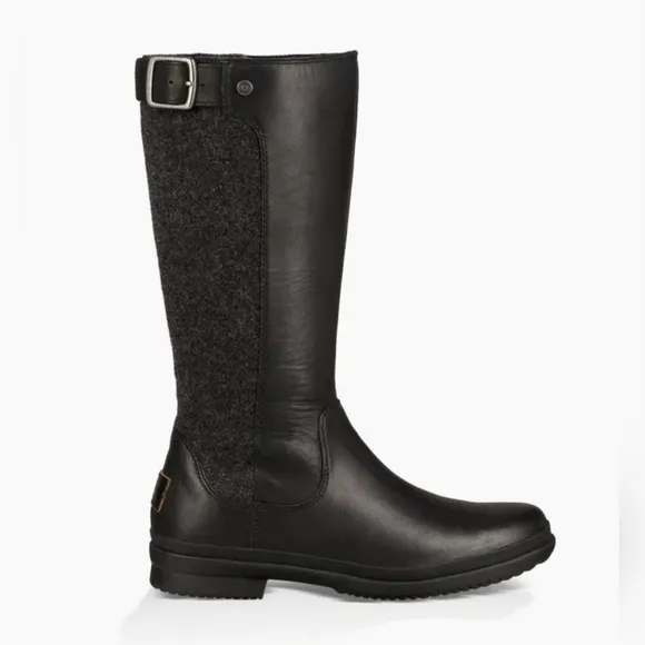 UGG Janina‎ Waterproof Leather Paneled Tall Riding Calf Boots Size 5