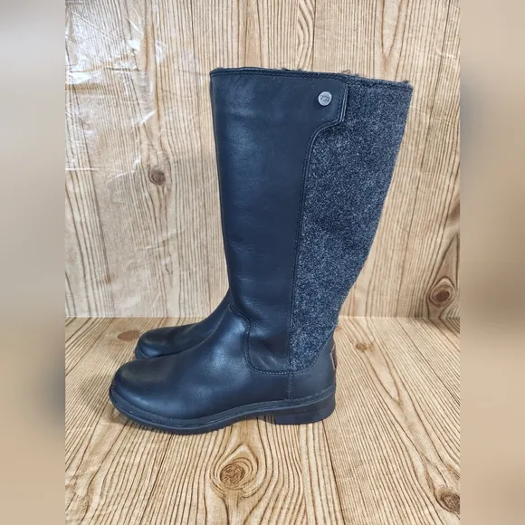 UGG Janina‎ Waterproof Leather Paneled Tall Riding Calf Boots Size 5