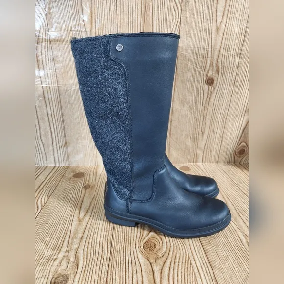 UGG Janina‎ Waterproof Leather Paneled Tall Riding Calf Boots Size 5