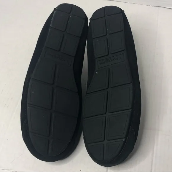 Ugg Koolaburra Loafers Mens Size 8 Ascot Slipper Black Suede Slip On Fleece