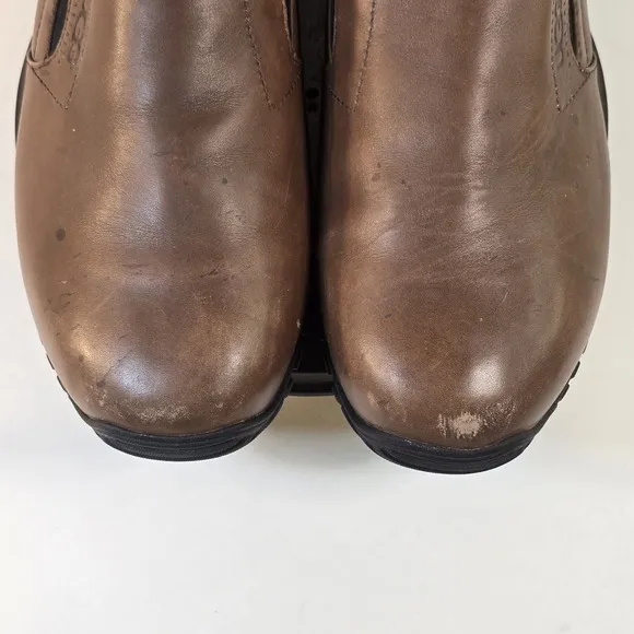 Ugg Loafers Mens Size 13 Clog Brown Leather Slip On Vibram Fur Lined Moccasin