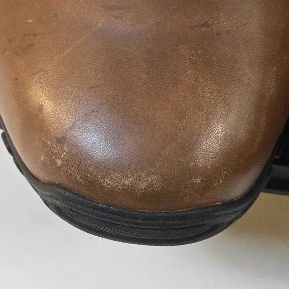Ugg Loafers Mens Size 13 Clog Brown Leather Slip On Vibram Fur Lined Moccasin