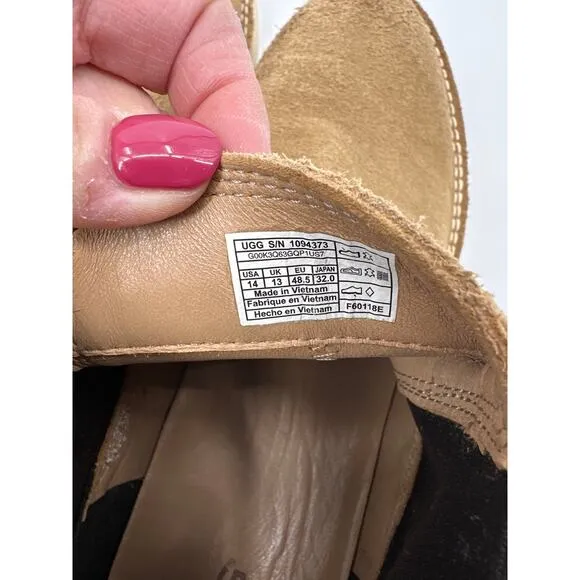UGG Men’s Camino Chelsea Boot Suede Desert Tan US Size 14