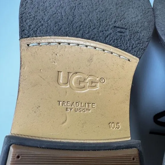 UGG Mens Chukka Boots 10.5 Brown Suede Leather Treadlite Comfort Leather Lined
