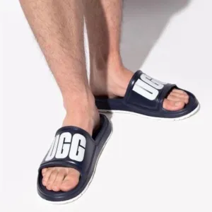 UGG Men’s Wilcox Slide Sandals - Dark Sapphire.