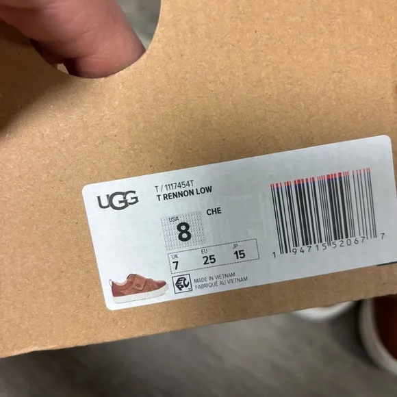 UGG | Rennon Low Sneakers In Chestnut Size 8 Toddler New In Box