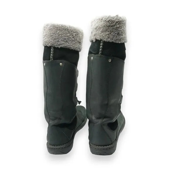 UGG Torrey Shearling Leather Suede‎ Lace Up Boots Size US 10 EU 41 MSRP $250