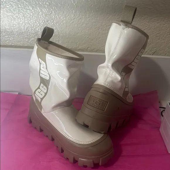 UGG Women's White and Tan Boots