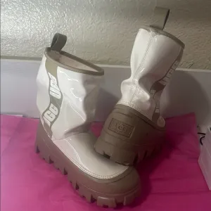 UGG Women's White and Tan Boots