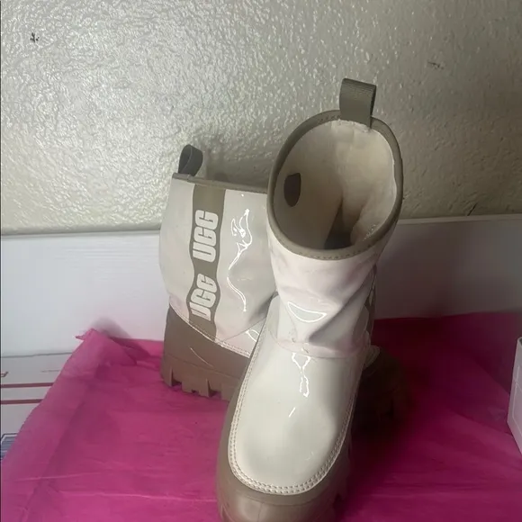 UGG Women's White and Tan Boots