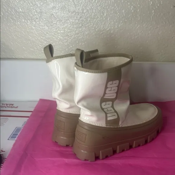 UGG Women's White and Tan Boots