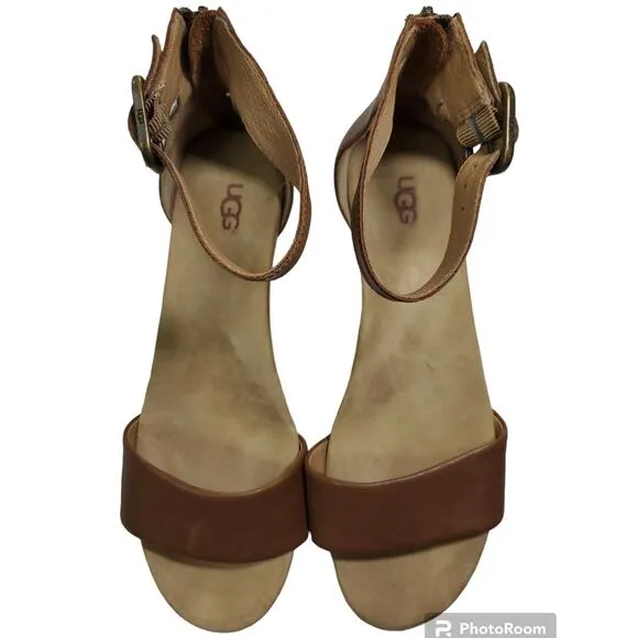 UGG | Zoe II -Open Toe, Ankle Strap, Wedge Sandals | Size 9.5