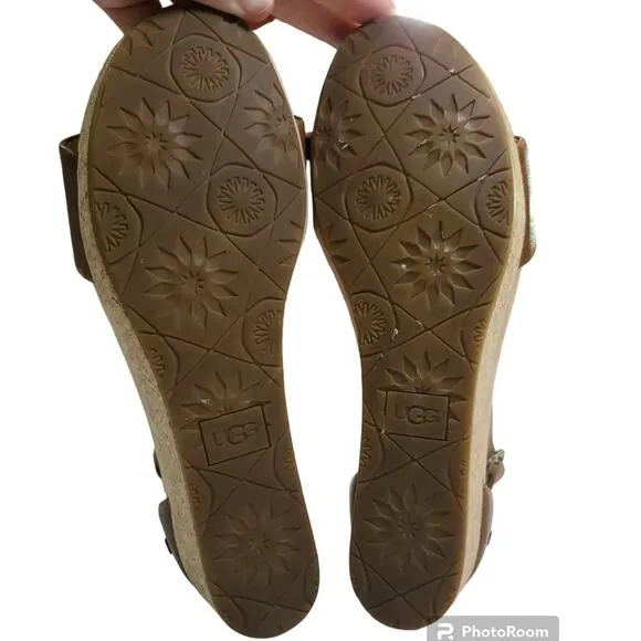 UGG | Zoe II -Open Toe, Ankle Strap, Wedge Sandals | Size 9.5