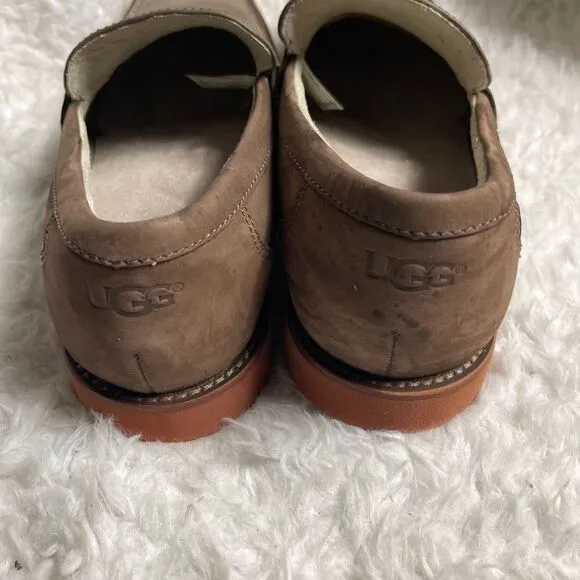 Ugg Australia Men Barren Nubuck Penny loafers slip on size 9.5