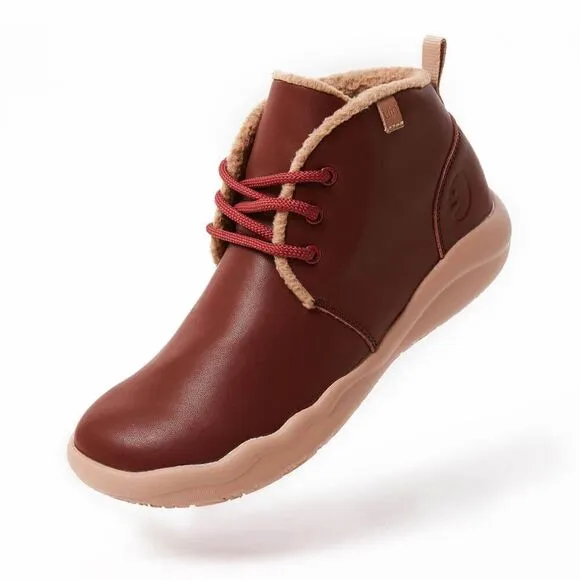 UIN Men's Split Leather lace-up Boots Casual Shoes ( BILBAO BURGUNDY )