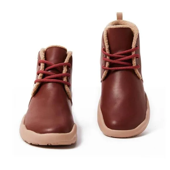 UIN Men's Split Leather lace-up Boots Casual Shoes ( BILBAO BURGUNDY )