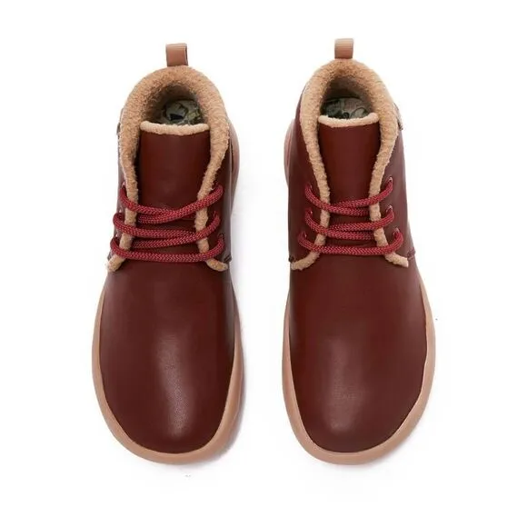 UIN Men's Split Leather lace-up Boots Casual Shoes ( BILBAO BURGUNDY )