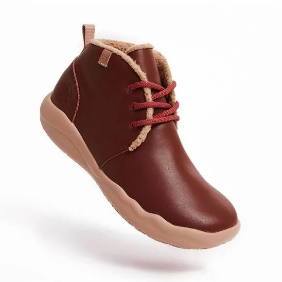 UIN Men's Split Leather lace-up Boots Casual Shoes ( BILBAO BURGUNDY )