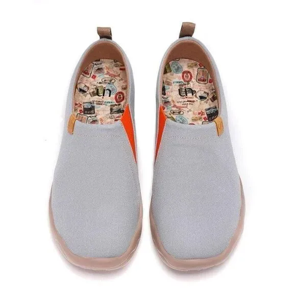 UIN Men's Walking Shoes Slip On Loafers (Toledo Grey)