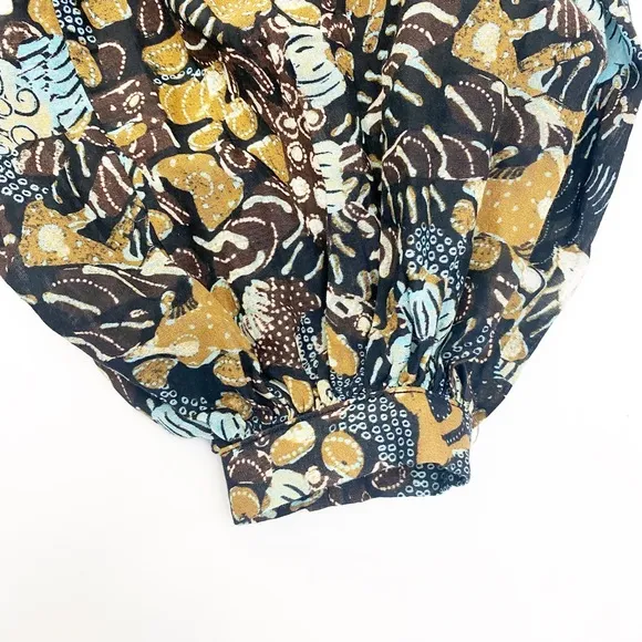 Ulla Johnson Agadir Belted Cotton Blend Printed Voile Dress Earth Tone Swim