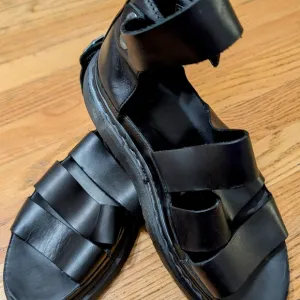 Unisex Doc Marten Black Leather Sandals