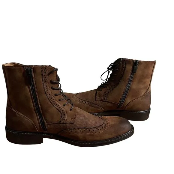 Unlisted Kenneth Cole Buzzer Mens Boots SZ 8.5 In Tan  Brown