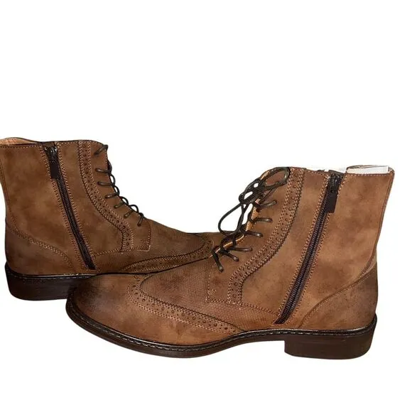 Unlisted Kenneth Cole Buzzer Mens Boots SZ 8.5 In Tan  Brown