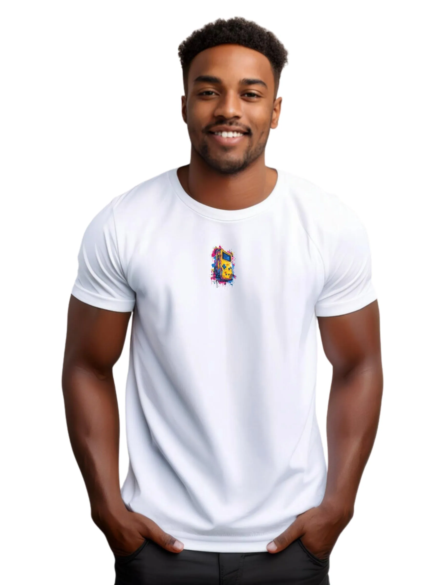 Urban Graffiti Game Boy T-Shirt - Cool Graphic Tee for Men
