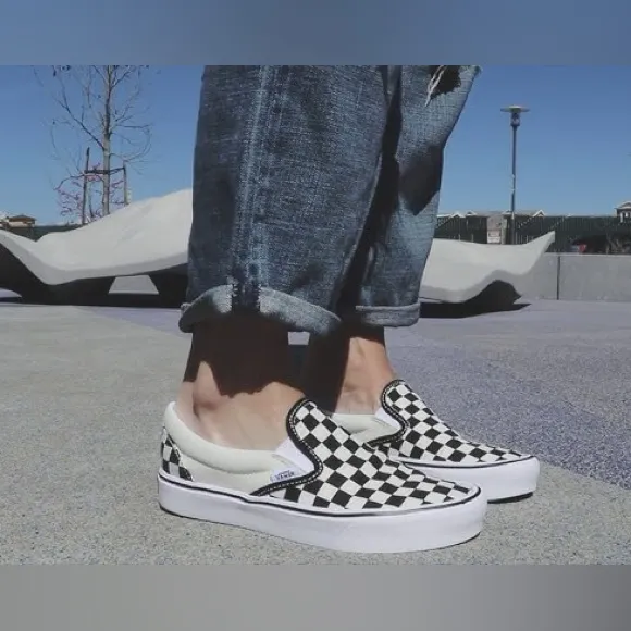 Urban Outfitters Free People Vans Women's Classic Checkerboard Slip on Sneakers