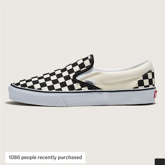 Urban Outfitters Free People Vans Women's Classic Checkerboard Slip on Sneakers