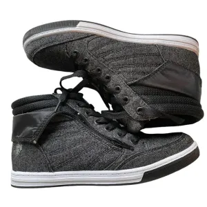 US POLO ASSN SNEAKERS HIGH TOPS SHOES RUBBER SOLE MILA4 ZIP LACE UP SZ 6