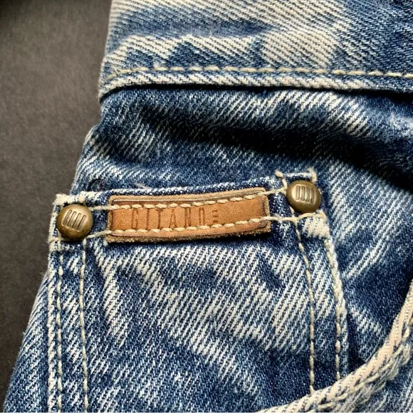 v i n t a g e :: Gitano Distressed Acid Wash Denim Mini Skirt