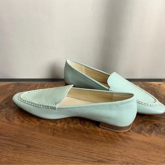 Vagabond Cleo Dusty Mint Classic Loafers, New in Box