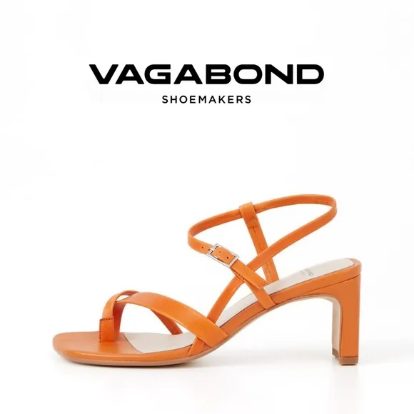 Vagabond Shoemakers Luisa Leather Strappy Sandal Orange EU 37 (US Women's 7)