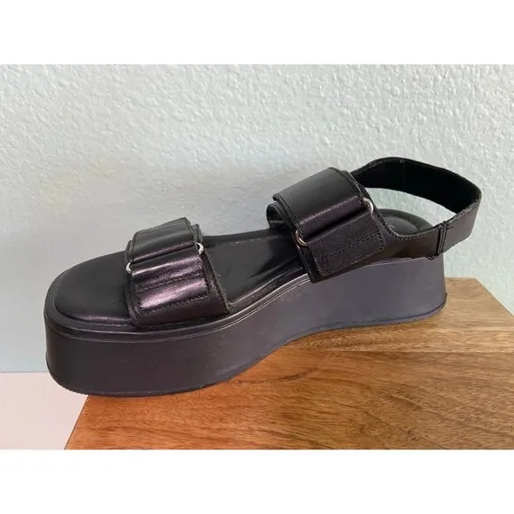 Vagabond Shoemakers Women's Black Chunky Strappy Adjustable Sandals Size 8