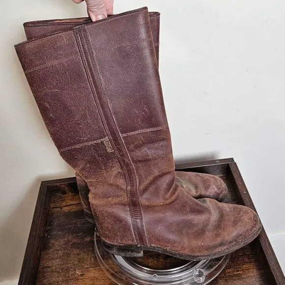 Valverde Del Camino Riding Equestrian Tall Leather Boots Womens Brown Size 9