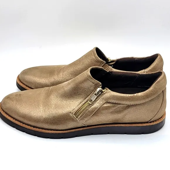 Van Eli Women's Gold Slip-on Loafers Size 12 #1345