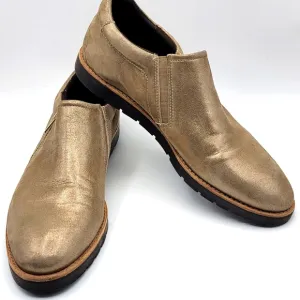 Van Eli Women's Gold Slip-on Loafers Size 12 #1345