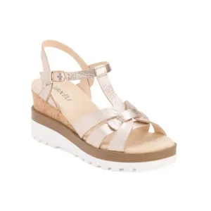 VANELI Shell Leather Carly T-strap Cage Platform Sandals